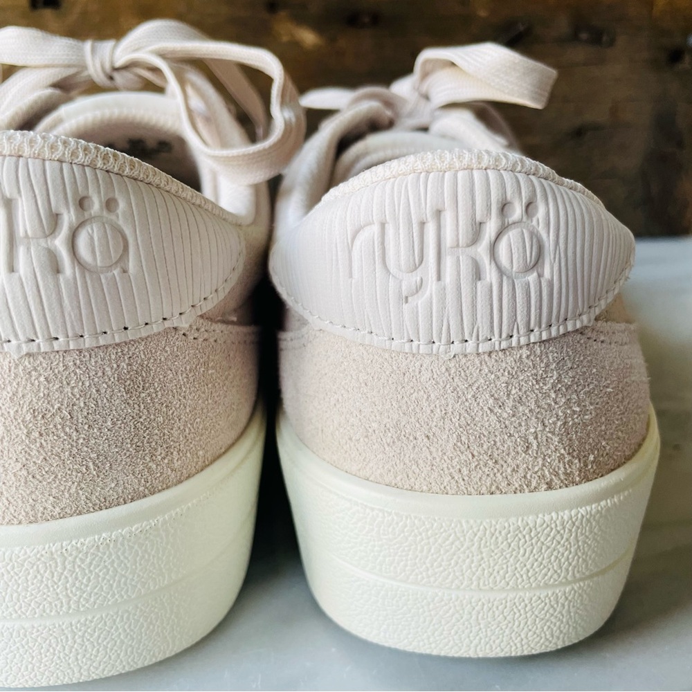 Ryka•NWOB•8•Suede Viv Classic Sneakers•Sand Beige•Lace-Up Closure•Padded Collar🌼 - Picture 4 of 16